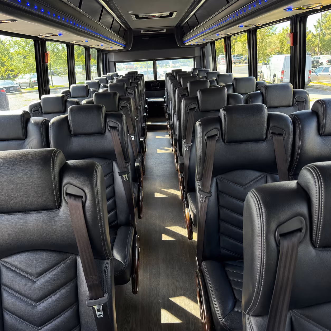 parma corporate event transportation onboard seating